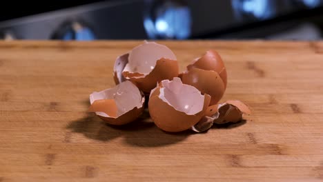 Eggshells-on-a-cutting-board