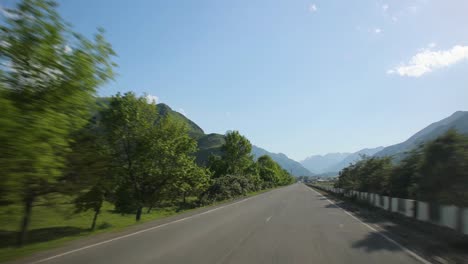 Driving-Along-Scenic-Road-To-Kazbegi-In-Georgia