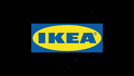 Illustrativer-Leitartikel-Des-IKEA-Symbols,-Das-Mit-Feuerfunken-Erscheint