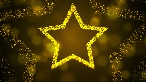 Estrella-De-Navidad-Bokeh-Partículas-Vacaciones-Y-Fondo-De-Navidad-Animación-Loopable