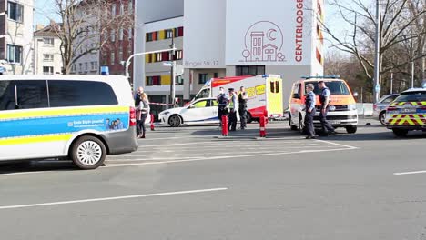 Crime-scene-of-the-knife-attack-in-Mainz,-Germany-on-March-22