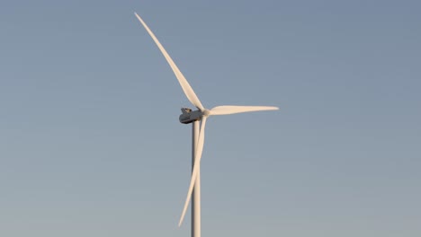 Moving-wind-turbine-at-sunset