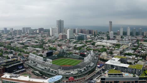 Fixed-Shot-of-Wrigley-Field,-The-Friendly-Confines