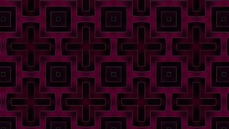 Purple-and-black-seamless-tile-pattern-with-squares-and-crosses-animation---Graphics