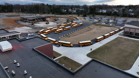 School-bus-line-up