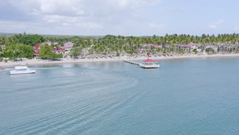 Drone-view-of-Bahia-Principe-luxury-resort-at-La-Romana,-Dominican-Republic