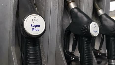 Black-diesel-and-petrol-taps-at-a-German-gas-station