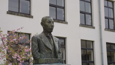 Bust-of-Principal-and-Historic-Japanese-Elementary-School-Museum