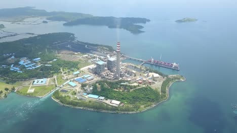 Aerial-Shot-of-a-Coal-Power-Plant-in-SlowMo