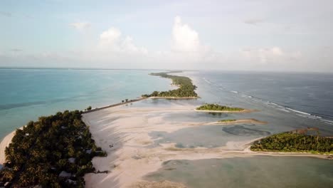 Luftaufnahme-Des-Gebiets-Der-Insel-Tarawa,-Kiribati