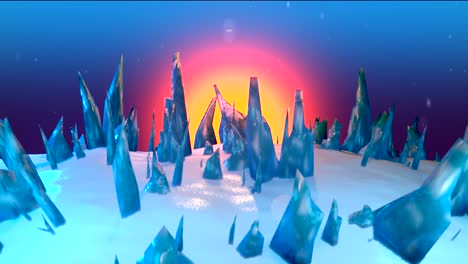 Animated-3d-Frozen-Magical-Infinite-Landscape-Loop-for-a-beautiful-fantasy-background