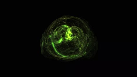 Electric-green-energy-orb,-stargate,-plasma-ball-or-vfx-animation-for-space,-magic-or-science-effect-layer
