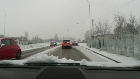 During-the-latest-heavy-snow-in-Italy,-Bologna
