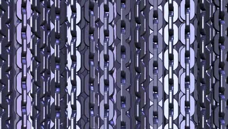 Layers-of-animated-silver-metallic-chains-rotate-spin-in-a-looping-background