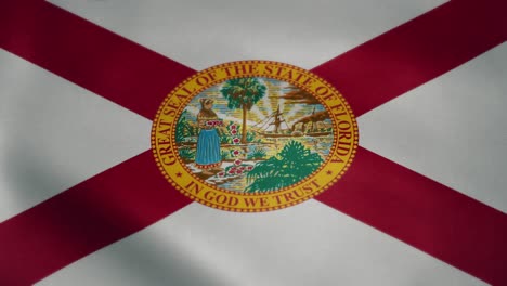 Flag-of-Florida,-slow-motion-waving