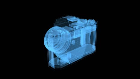 Kamera-Und-Objektiv-Röntgen-3D-Rotation