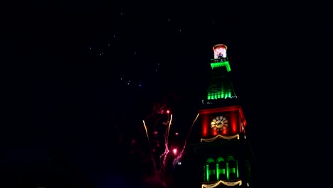 New-Year's-Eve-fireworks-in-Denver,-Colorado