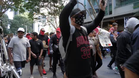 Vidas-Negras-Importan-Protesta-Durante-Covid-19,-Brisbane,-Australia