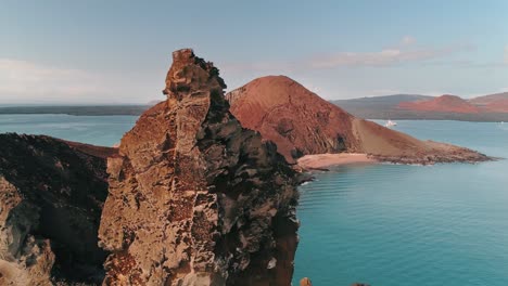 Aerial-pan-shot-of-volcanic-islands