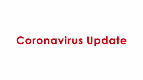 Coronavirus-Update-Text-typography-red-color-animation-smooth-on-white-background