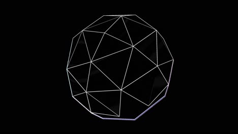 A-3D-lowpoly-sphere-model-wireframe,-rotating-slowly-and-glitching
