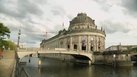 Historic-Bode-Museum-on-Famous-Museum-Island-in-Cloudy-Berlin