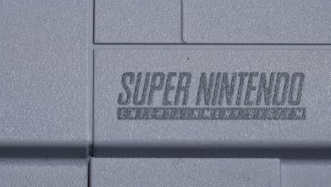 Statische-Super-Nintendo-Logoaufnahme,-Klassische-Spielekonsole