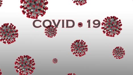 Animación-Del-Virus-Covid-19-Con-Señal-De-Advertencia-Y-Mensaje-De-Quedarse-En-Casa-Para-Detener-El-Brote-De-Coronavirus