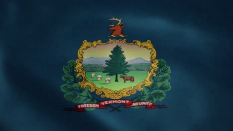 Flagge-Von-Vermont,-Zeitlupenschwenken
