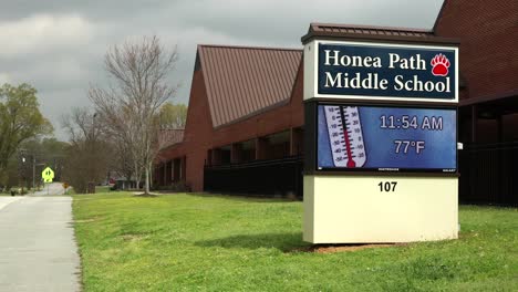 Honea-Path-South-Carolina-Middle-School-closed-due-to-Corona-virus-COVID-19-pandemic-outbreak