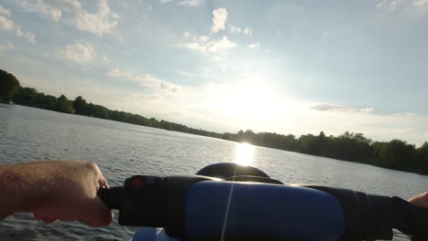 POV-of-Sea-Doo-ride-during-sunset-on-serene-lake-in-Michigan