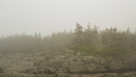Una-Espesa-Niebla-Rodea-La-Costa-De-Western-Head-Reserve-Maine