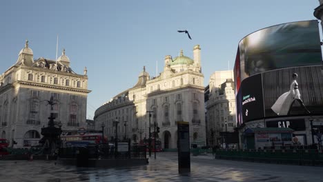 Morning-View-Of-Piccadilly-Circus-During-Lockdown-In-London