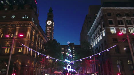 A-holiday-celebration-with-lights-and-decorations-for-Christmas-in-Sydney-Australia