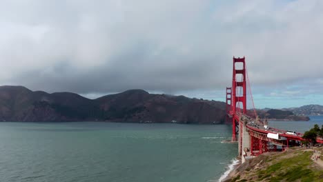 Aerial:-Golden-Gate-Bridge-and-mountains-in-the-background