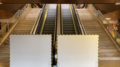 Closed-off-escalators-at-Dunkirk-Hospital-Centre-during-the-pandemic