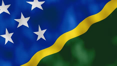 Bandera-Del-País-De-Las-Islas-Salomón-Con-Símbolos-Nacionales-De-Libertad