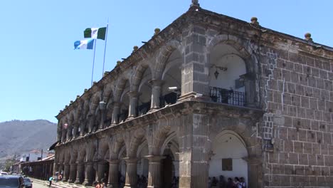 Palacio-Del-Ayuntamiento-En-Antigua,-Guatemala