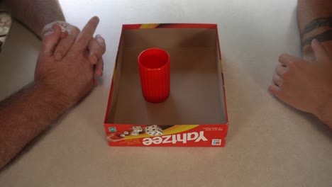 Two-men-playing-yahtzee-in-the-box