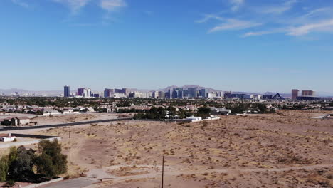 Aerial-drone-shot-of-Las-Vegas-day
