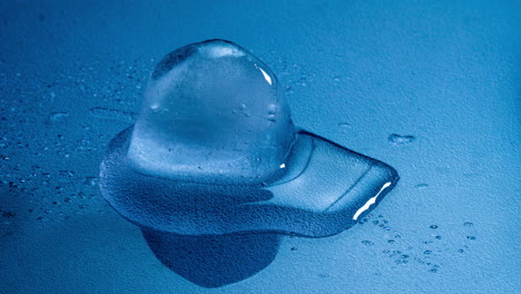 Ice-Cube-Melting-Time-lapse-With-Cold-Blue-Background
