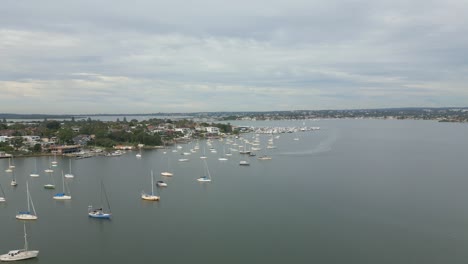 Kogarah-Bay-Marina-and-parked-boats-at-San-Souci,-Sydney-Australia
