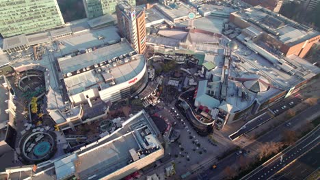 Aerial-Orbit-Of-The-Parque-Arauco-Shopping-Center-In-Las-Condes,-Santiago,-Chile