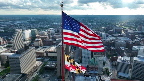 State-of-Maryland-flag-in-downtown-Baltimore-MD-USA