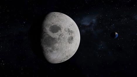 Luna-Y-Tierra-vía-Láctea-estrellas-