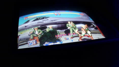 Street-Fighter-2-Arcade-Automat-In-Einer-Spielhalle