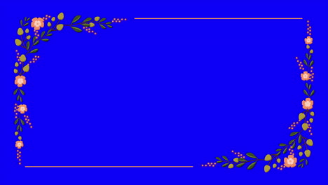 Blumenrahmen,-Blauer-Bildschirm-–-Chroma-Key