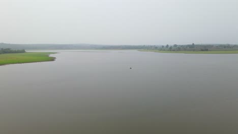 greenery-forest-mountain-lake-wide-top-drone-view-Karnataka-Mysore