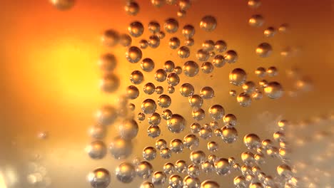 Close-up-of-chemical-reaction-of-mixing-coffee-with-tonic-with-bubbles-forming-on-the-glass