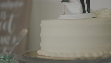 Wedding-cake-with-bride-and-groom-figures-detailed-shot